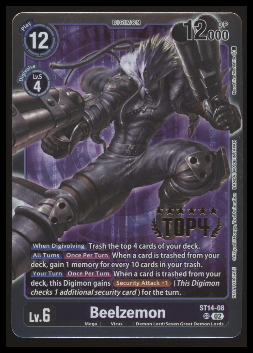 beelzemon digimon card Digimon Card Game Beelzemon EX2-044 SR Parallel Japanese