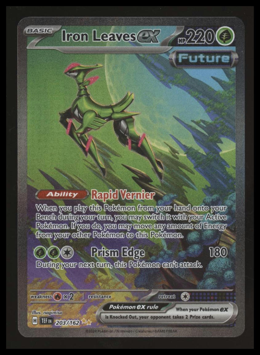 Pokemon - Iron Leaves ex - Temporal Forces - #203/162 - SIR - NM - STOCK PHOTO