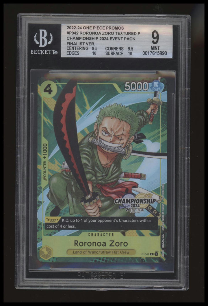 One Piece - Roronoa Zoro - CS 2024 Event Pack Finalist - Promo - P-042 - BGS 9