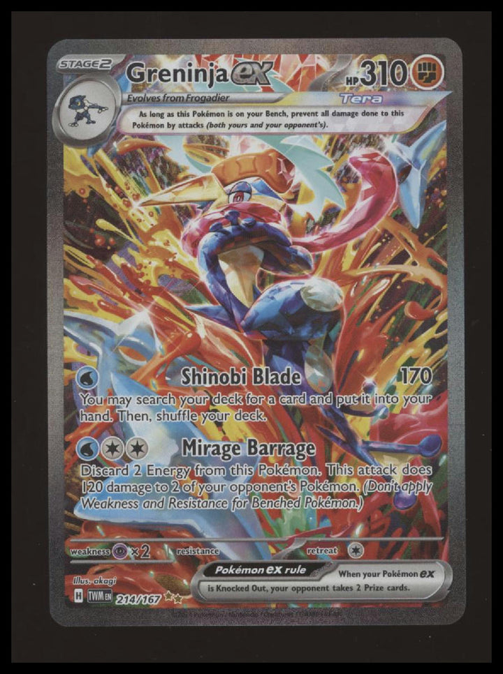 Pokemon - Greninja ex - Twilight Masquerade - 214/167 - SIR - NM #1