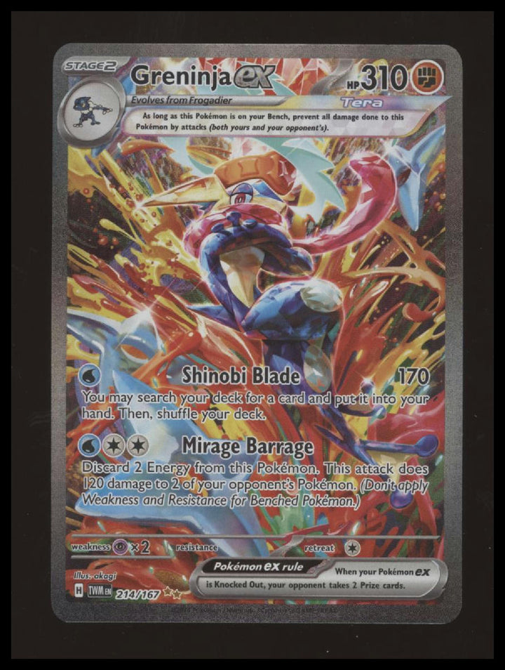 Pokemon - Greninja ex - Twilight Masquerade - 214/167 - SIR - NM #2