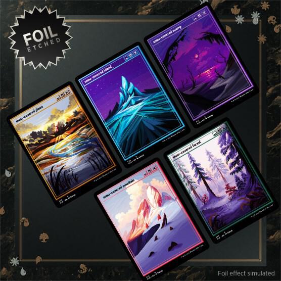 Magic the Gathering: Secret Lair Drop - PixelSnowLands.jpg (Foil Etched Edition)
