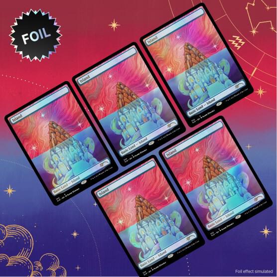 Magic the Gathering: Secret Lair Drop - Astrology Lands Aquarius (Traditional Foil Edition)