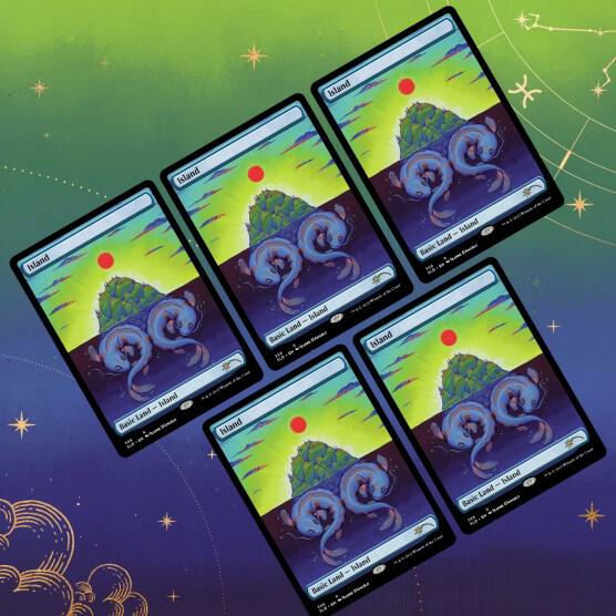 Magic the Gathering: Secret Lair Drop - Astrology Lands Pisces (Non-Foil Edition)