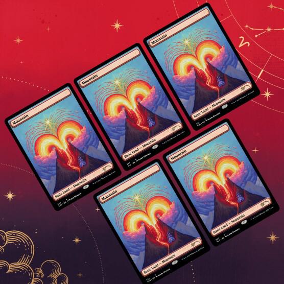 Magic the Gathering: Secret Lair Drop - Astrology Lands Aries (Non-Foil Edition)
