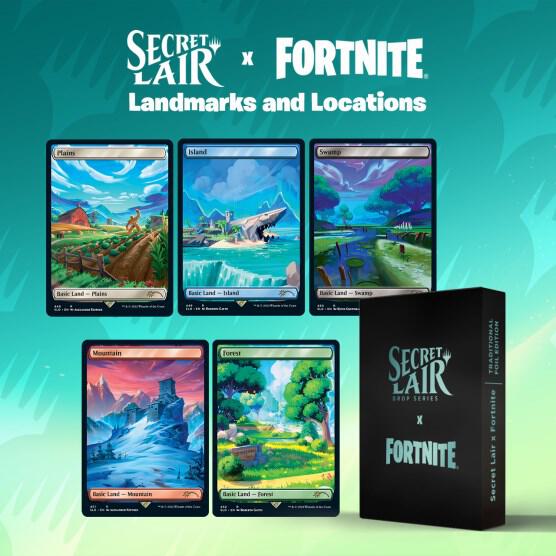 Magic the Gathering: Secret Lair Drop - Secret Lair x Fortnite Landmarks and Locations (Non-Foil Edition)