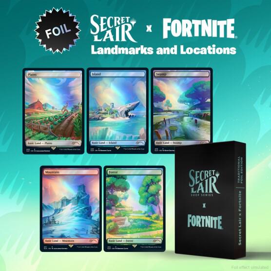Magic the Gathering: Secret Lair Drop - Secret Lair x Fortnite Landmarks and Locations (Traditional Foil Edition)