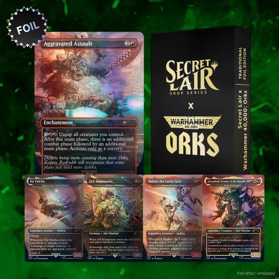 Magic the Gathering: Secret Lair Drop - Secret Lair x Warhammer 40,000 Orks (Traditional Foil Edition)