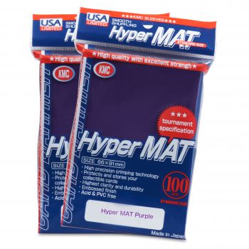 KMC Hyper Matte Sleeves USA Pack Purple 100CT