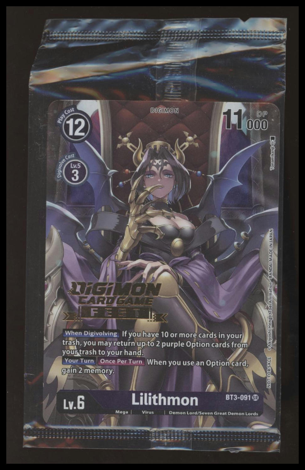Digimon - Lilithmon - BT3-091 - Card Game Fest Stamped - Promo - Sealed #2