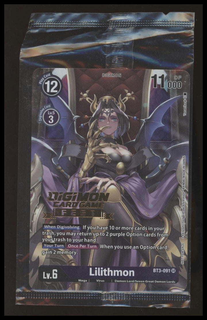 Digimon - Lilithmon - BT3-091 - Card Game Fest Stamped - Promo - Sealed #2