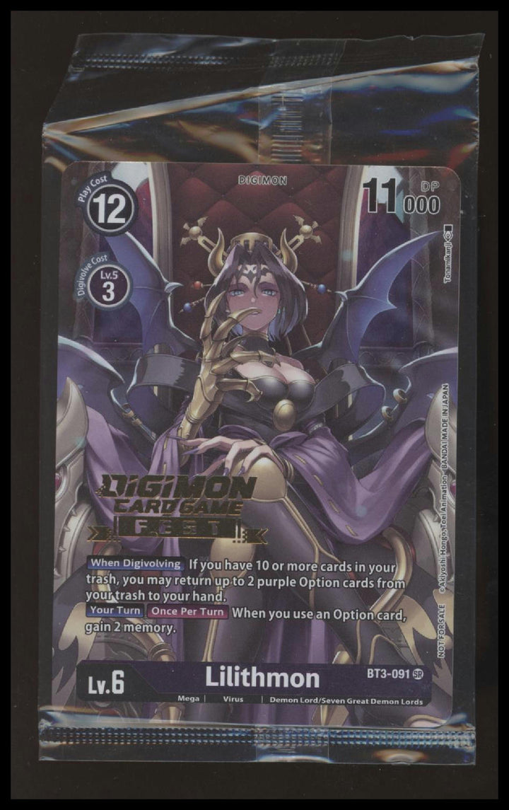 Digimon - Lilithmon - BT3-091 - Card Game Fest Stamped - Promo - Sealed #3