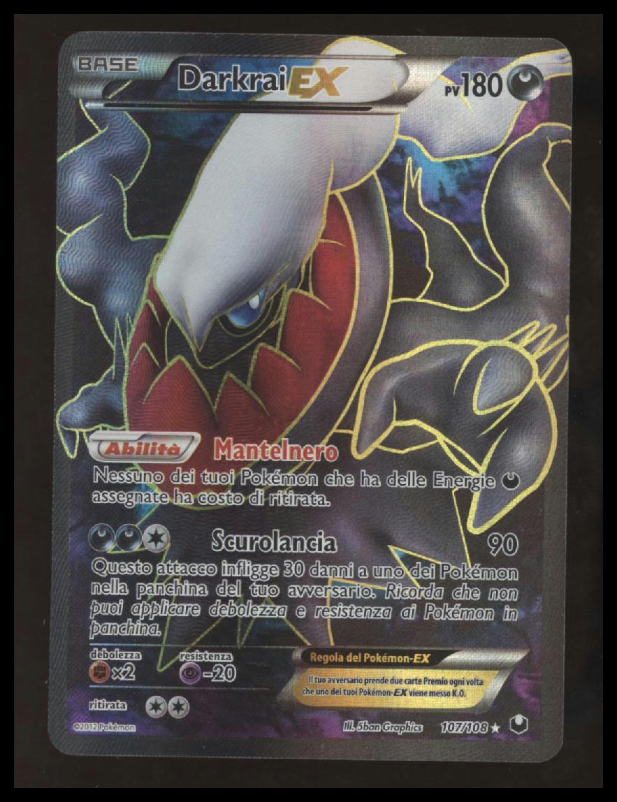 Pokemon - Darkrai EX - Dark Explorers - 107/108 - Full Art - Italian - LP #1