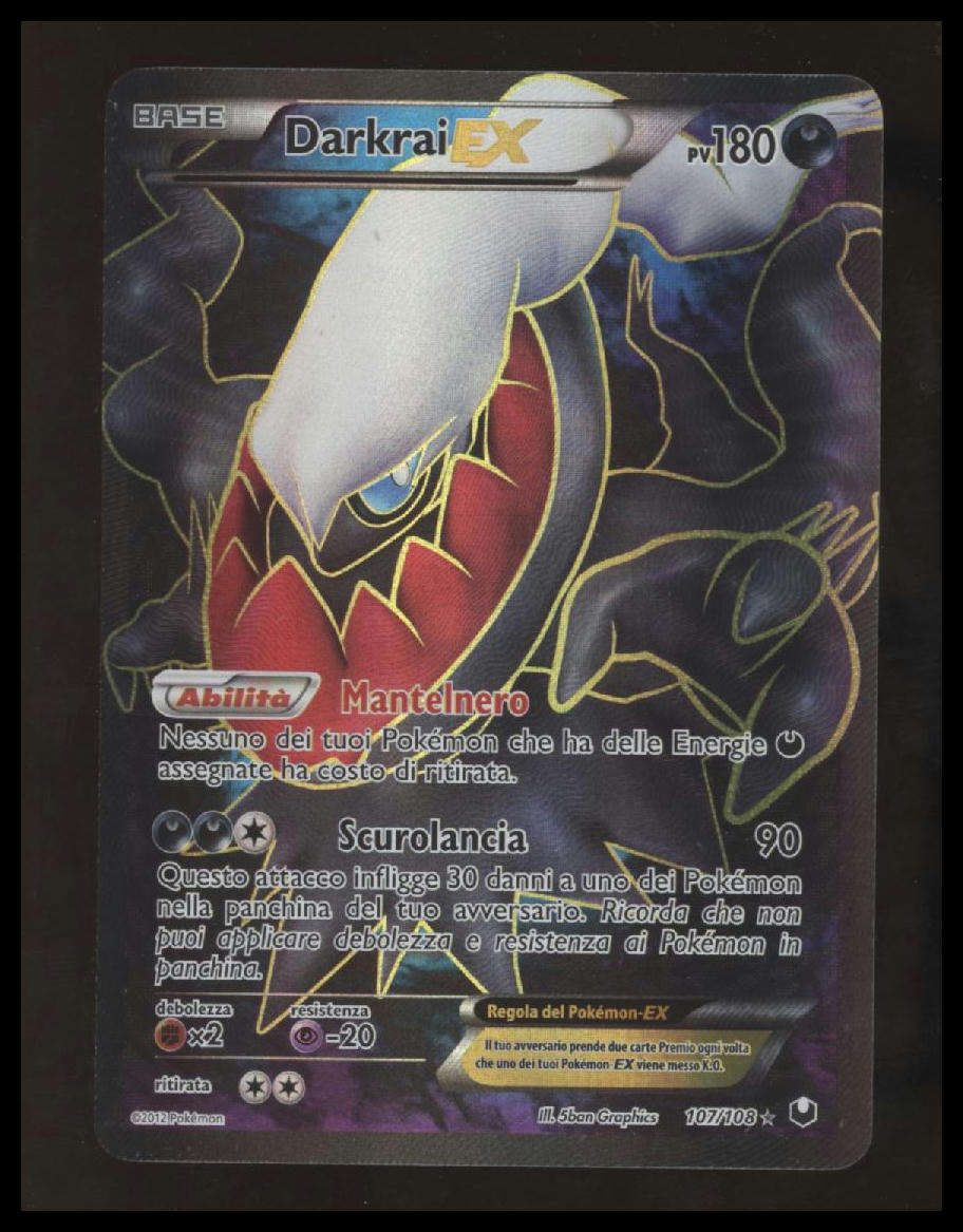 Pokemon - Darkrai EX - Dark Explorers - 107/108 - Full Art - Italian - LP #4
