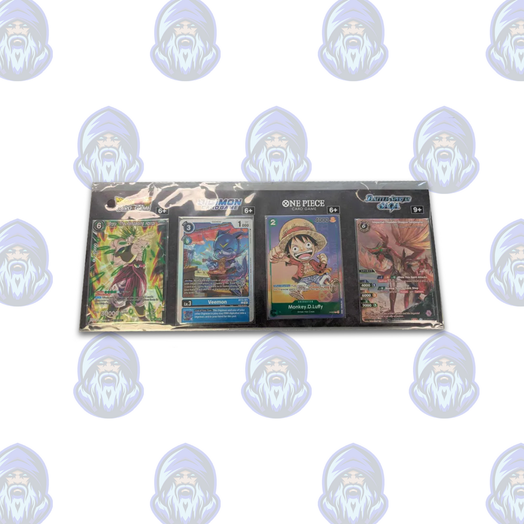 Bandai Card Games: Gen Con 2023 Promo Set - Dragon Ball Super/Digimon/One Piece Card Game/Battle Spirits Saga [Sealed]