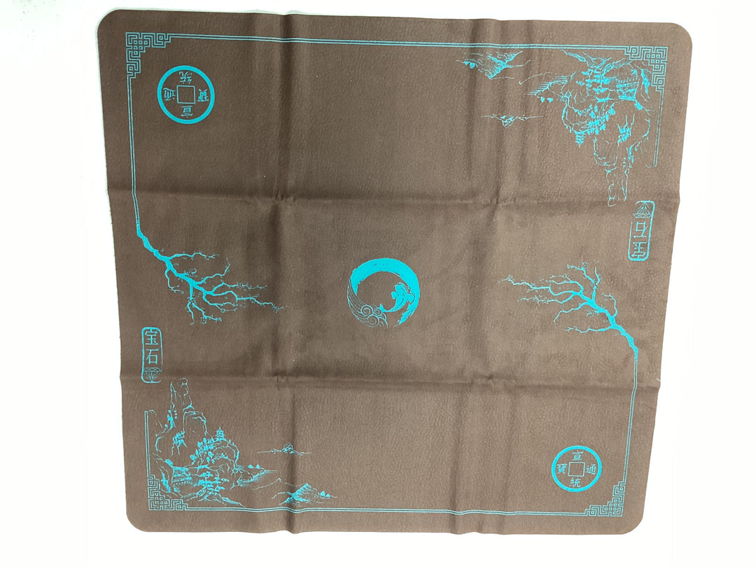 GEM 2-player Cloth Playmat - Koi - Brown w/ Teal Trim - Excellent Condition