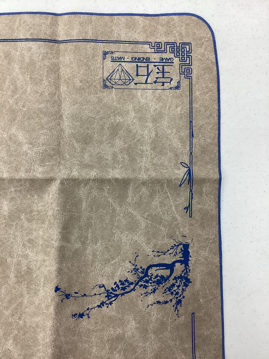 GEM 2-player Cloth Playmat - Senjo - Tan w/ Blue Trim - Excellent Condition