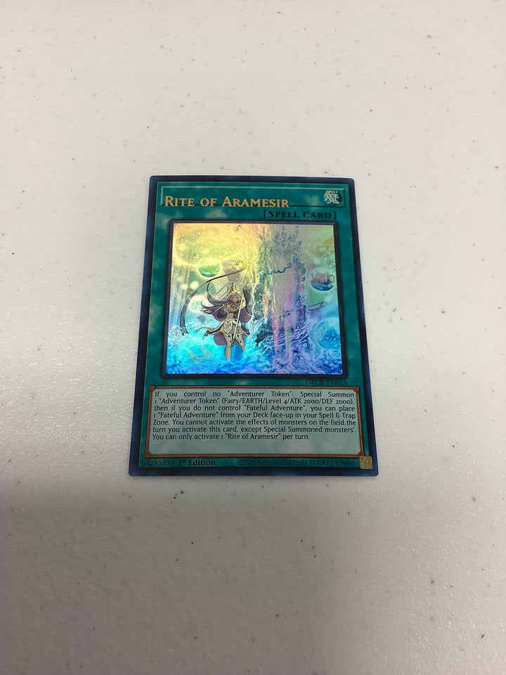 YuGiOh - Rite of Aramesir - Grand Creators - Ultra Rare 1st Ed - MISPRINT - NM🔥