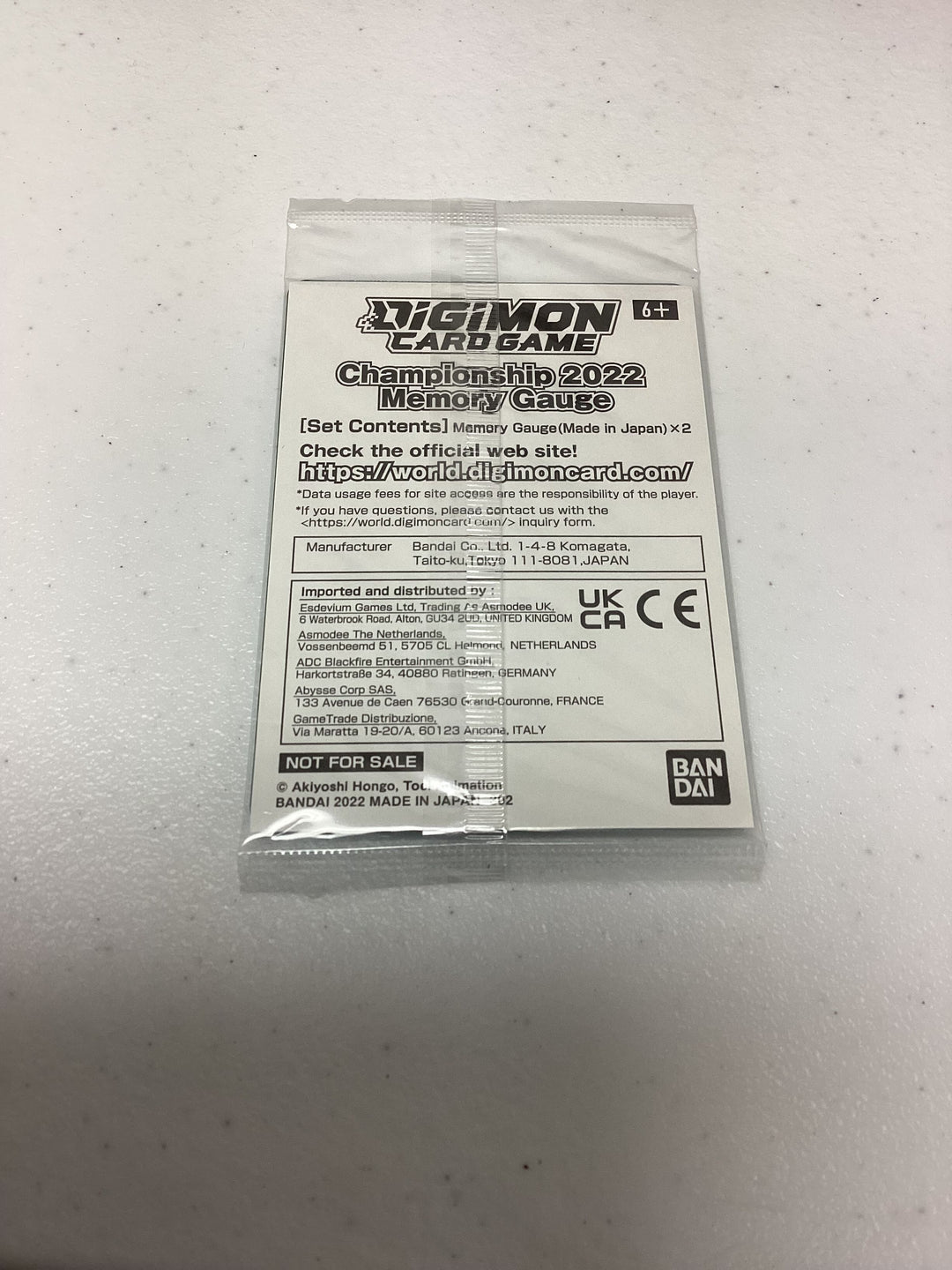 Digimon - Memory Gauge - 2022 Championship - Veemon - Sealed 🔥🔥🔥