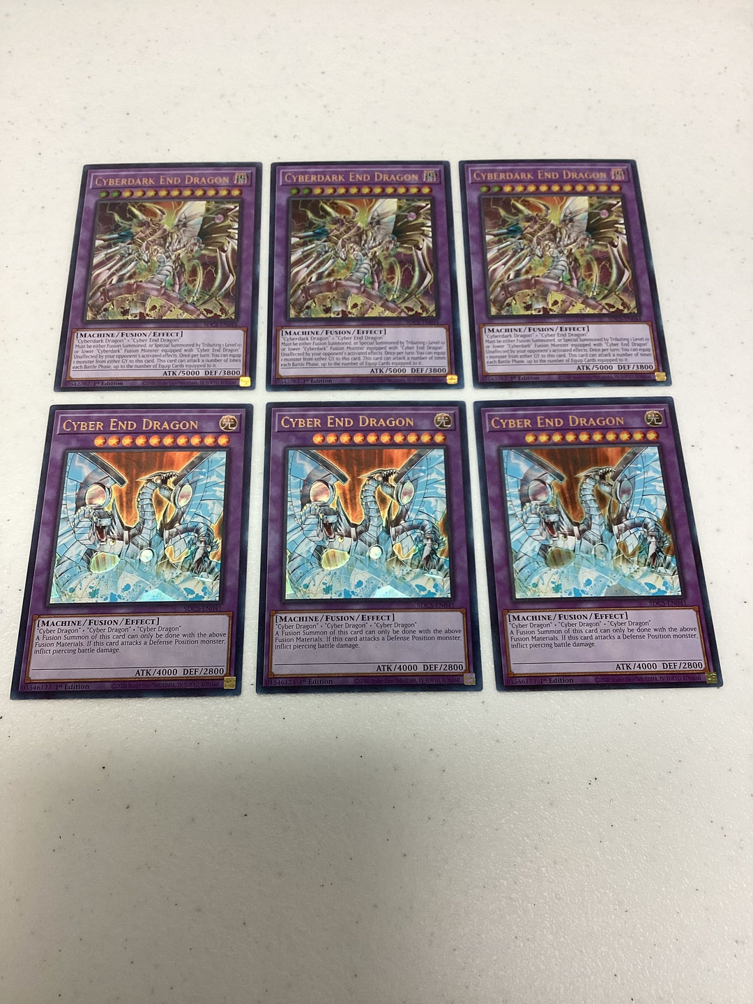 Yugioh - Cyberdark End Dragon/Cyber End Dragon Playsets - Misprint - NM #1 🔥🔥