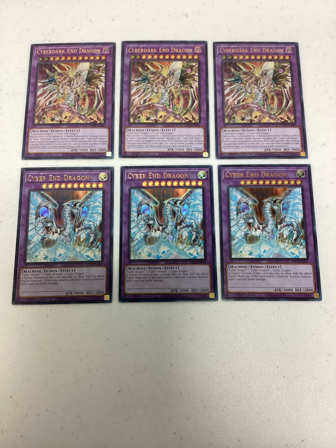 Yugioh - Cyberdark End Dragon/Cyber End Dragon Playsets - Misprint - NM #2 🔥🔥