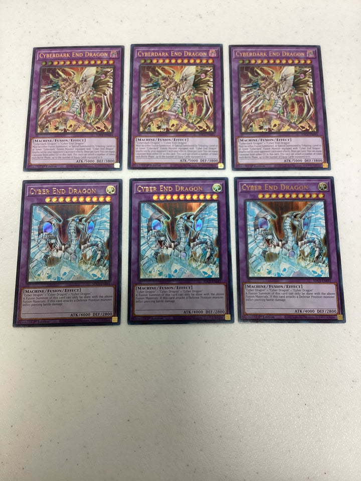 Yugioh - Cyberdark End Dragon/Cyber End Dragon Playsets - Misprint - NM #2 🔥🔥
