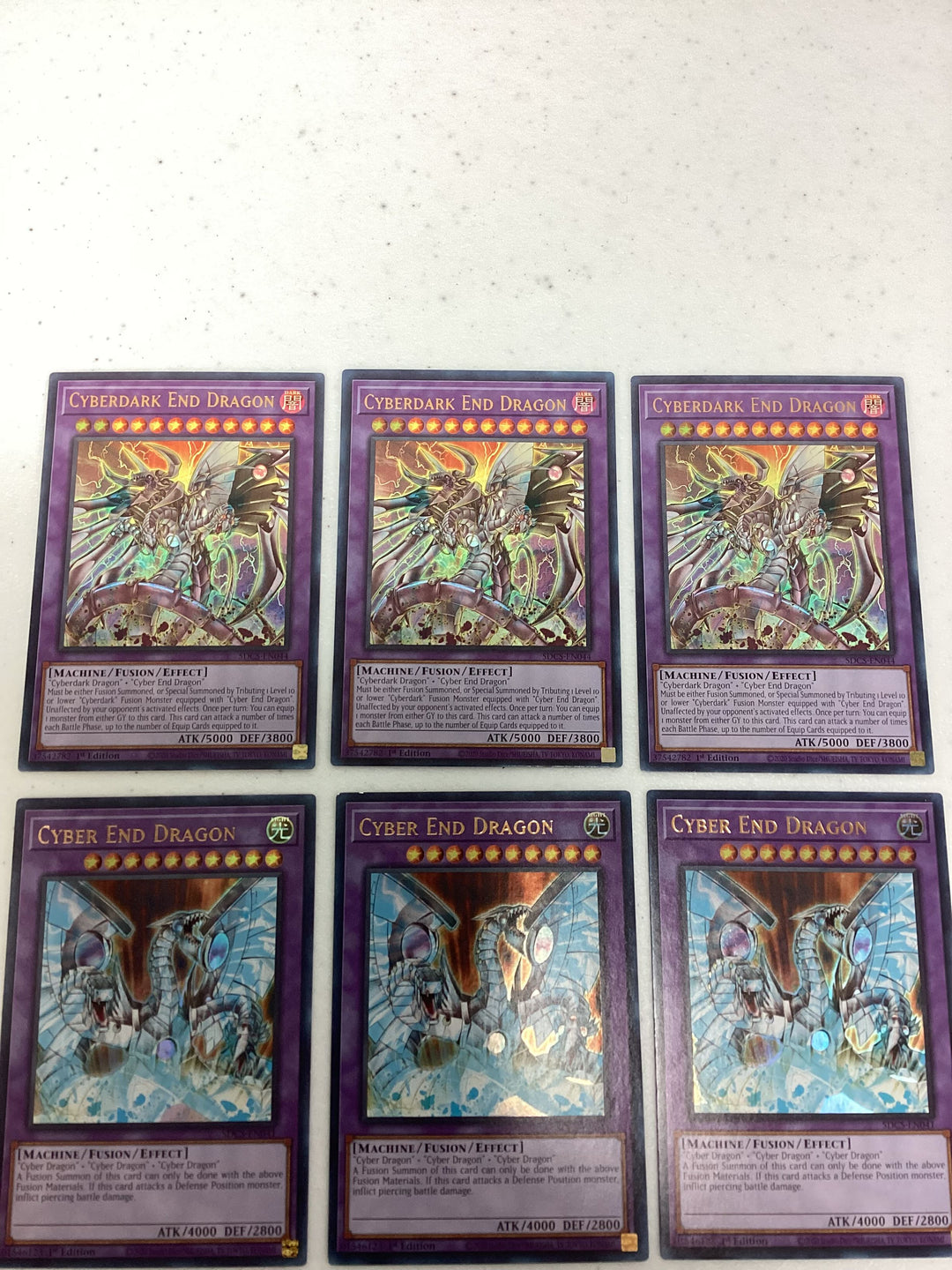 Yugioh - Cyberdark End Dragon/Cyber End Dragon Playsets - Misprint - NM #2 🔥🔥