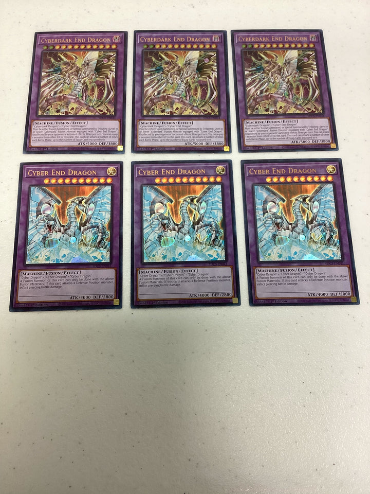Yugioh - Cyberdark End Dragon/Cyber End Dragon Playsets - Misprint - NM #3 🔥🔥