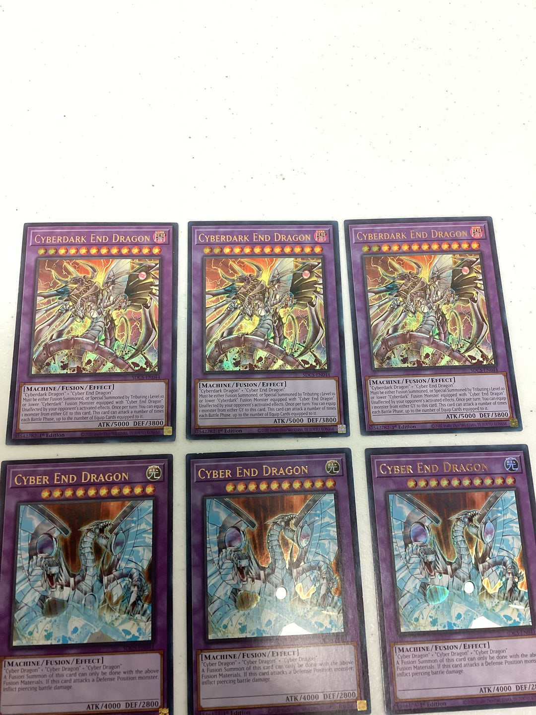 Yugioh - Cyberdark End Dragon/Cyber End Dragon Playsets - Misprint - NM #3 🔥🔥