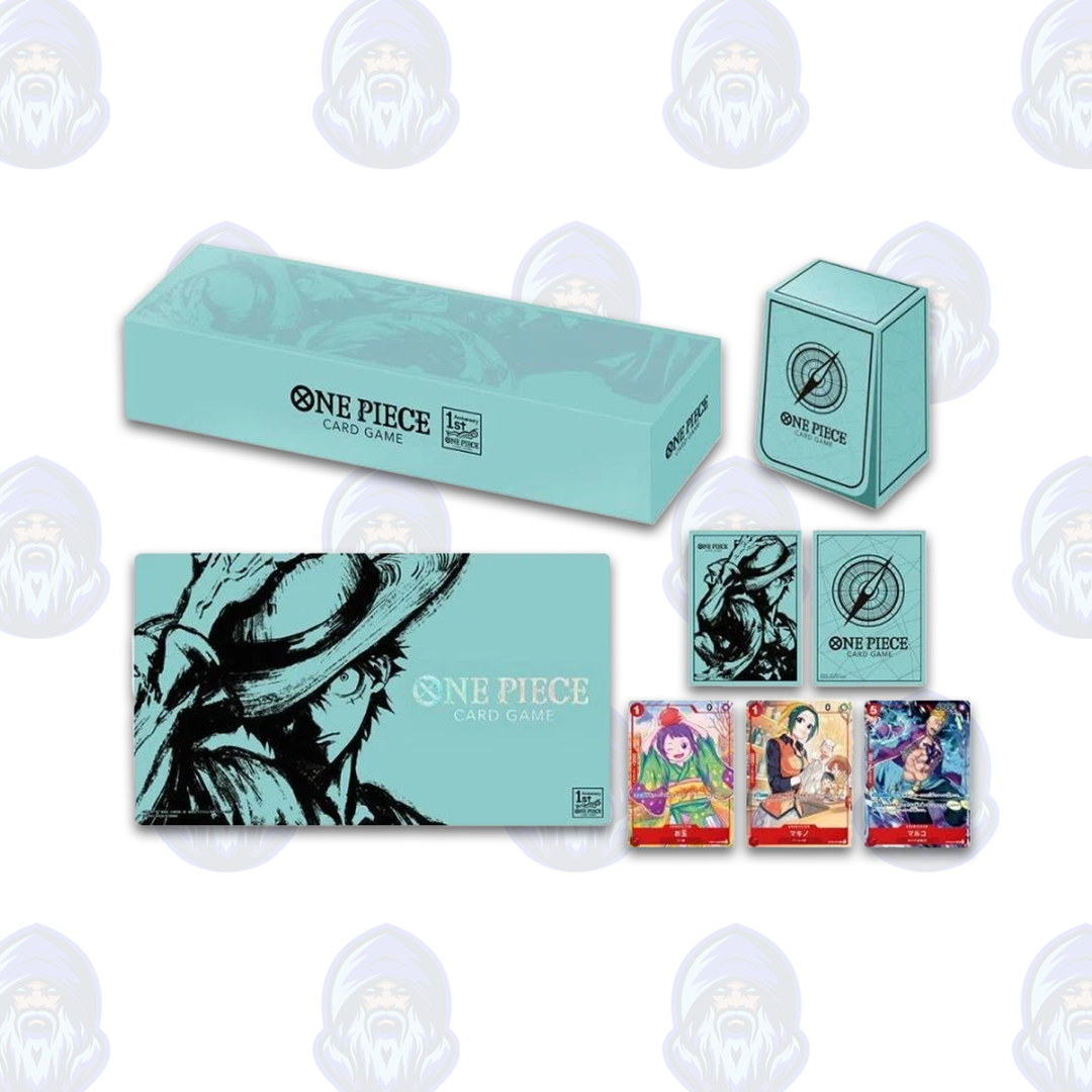 one piece card game english version 1st anniversary set One Piece Japanese 1st Anniversary Set – Mystic TCG