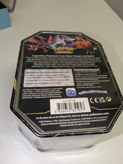Pokemon: Crown Zenith Tin [Galarian Zapdos] (International Version)