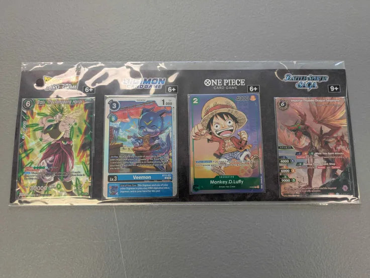 Bandai Card Games: Gen Con 2023 Promo Set - Dragon Ball Super/Digimon/One Piece Card Game/Battle Spirits Saga [Sealed]