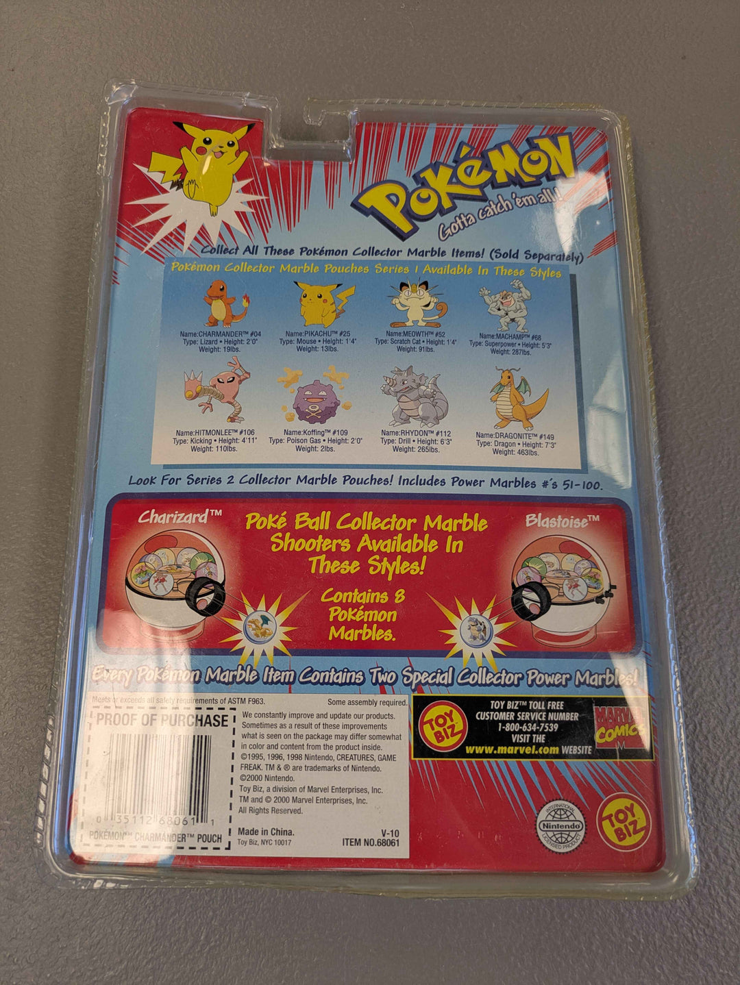 Pokemon: Charmander Blue Marble Pouch Blister