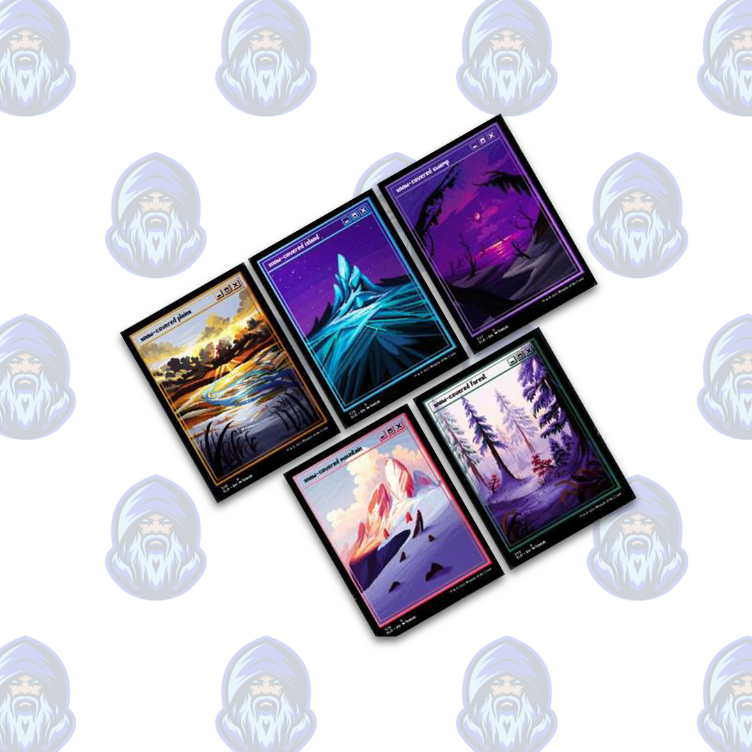 Magic the Gathering: Secret Lair Drop - PixelSnowLands.jpg (Foil Etched Edition)