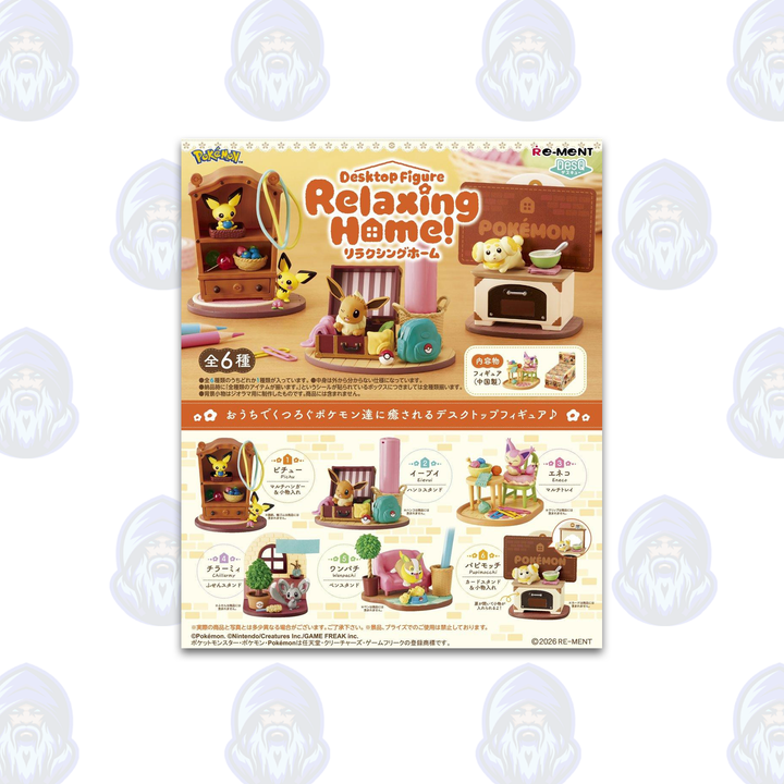 Re-Ment Pokemon DesQ Relaxing Home Blind Box