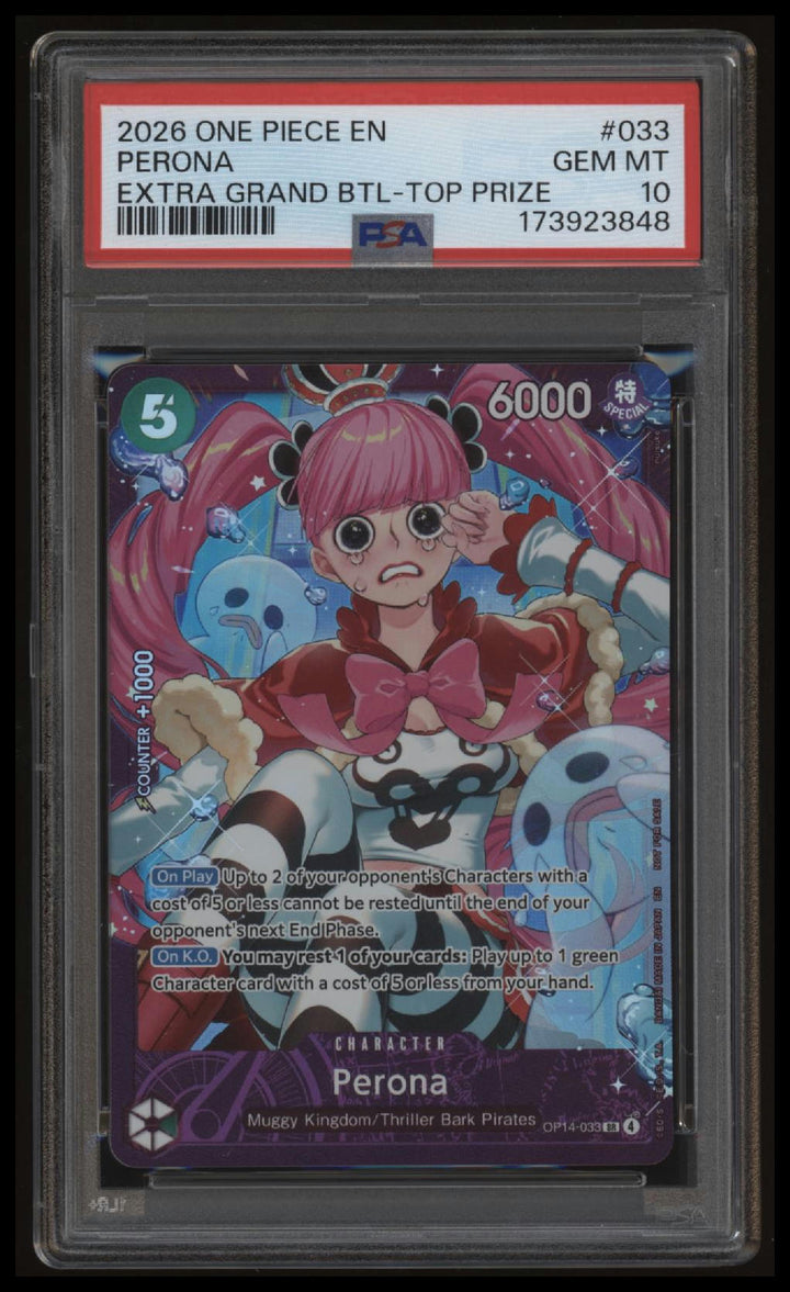 One Piece - Perona - OP14-033 - Extra Grand Battle Top Prize - PSA 10 - 1