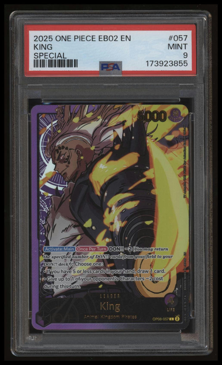 One Piece - King - OP08-057 - Special - PSA 9