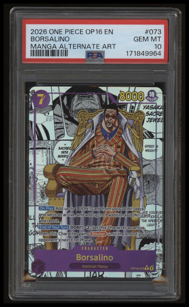 One Piece - Borsalino - Manga - OP16-073 - PSA 10