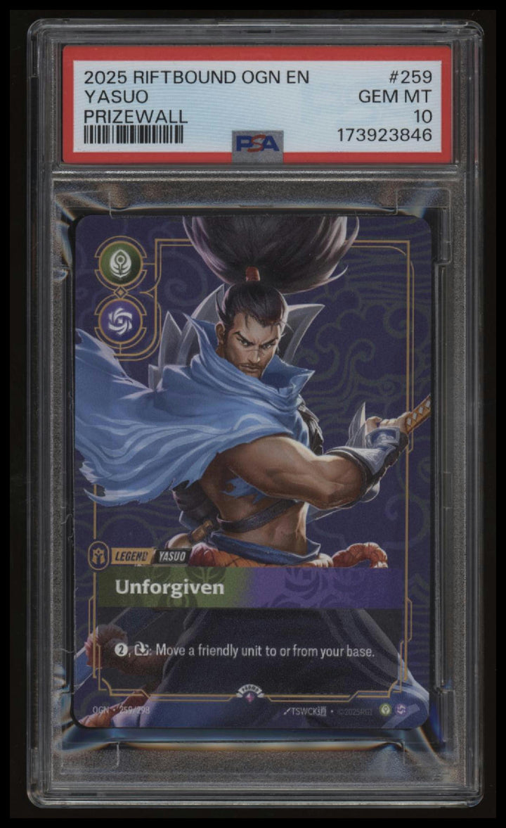 Riftbound Origins - Yasuo - 259/298 - PrizeWall - PSA 10