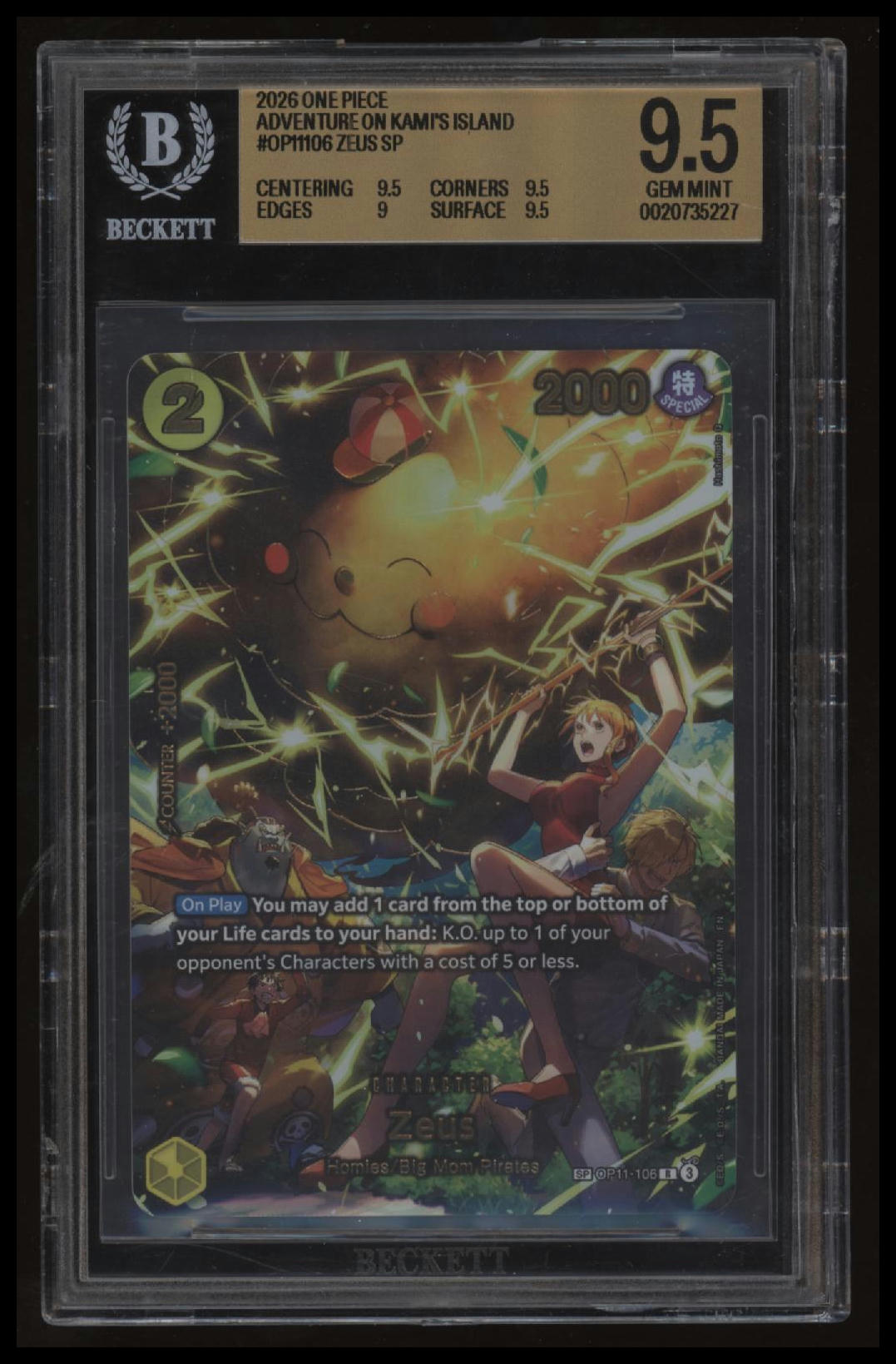 One Piece - Zeus SP - OP11-106 - BGS 9.5