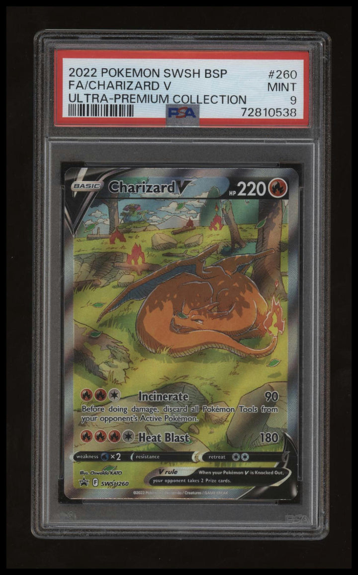 Pokemon - CharizardV - SWSH260 - Black Star Promo - PSA 9