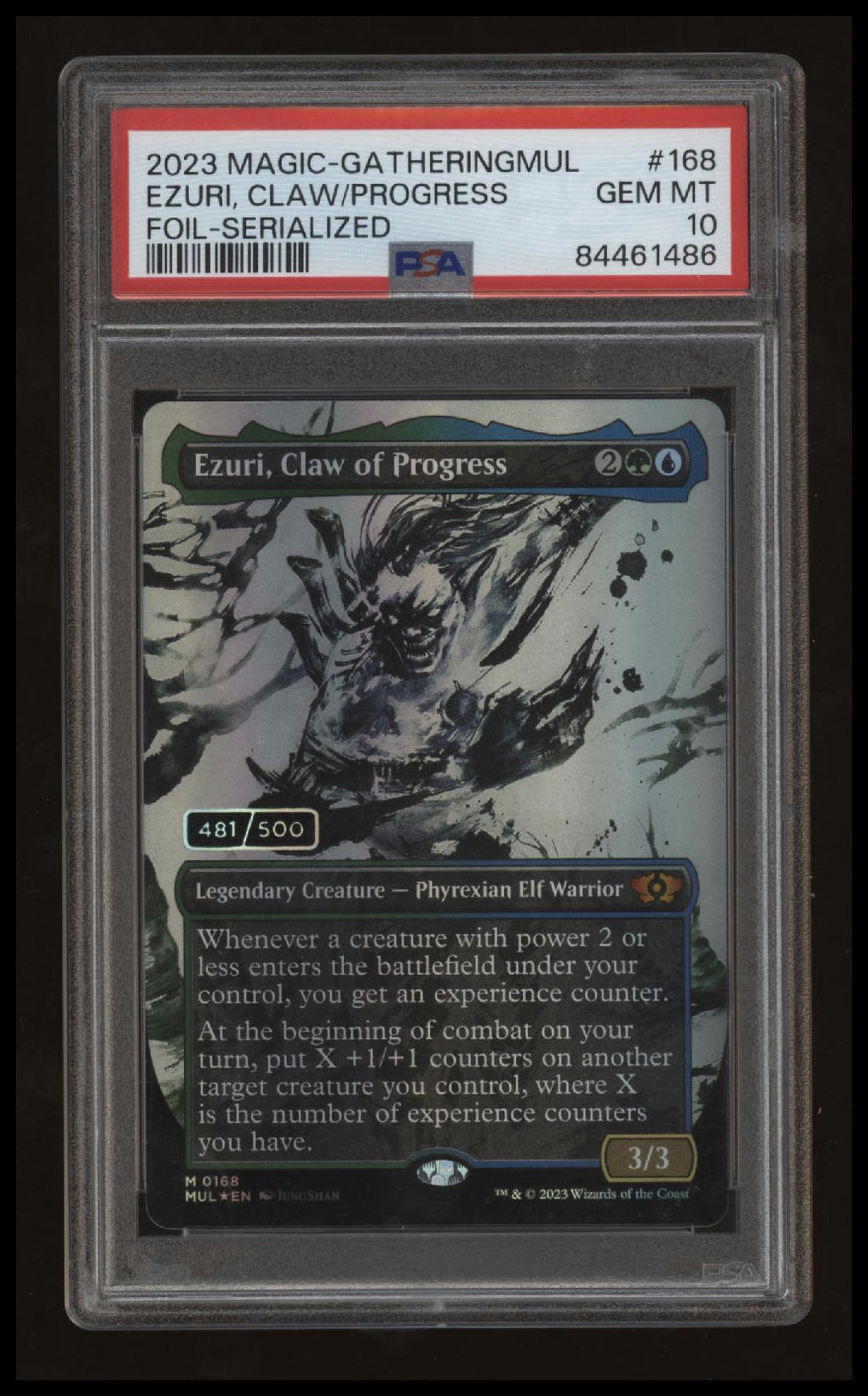 Magic The Gathering - Ezuri Claw of Progress - 0168 - Foil Serialized - PSA 10