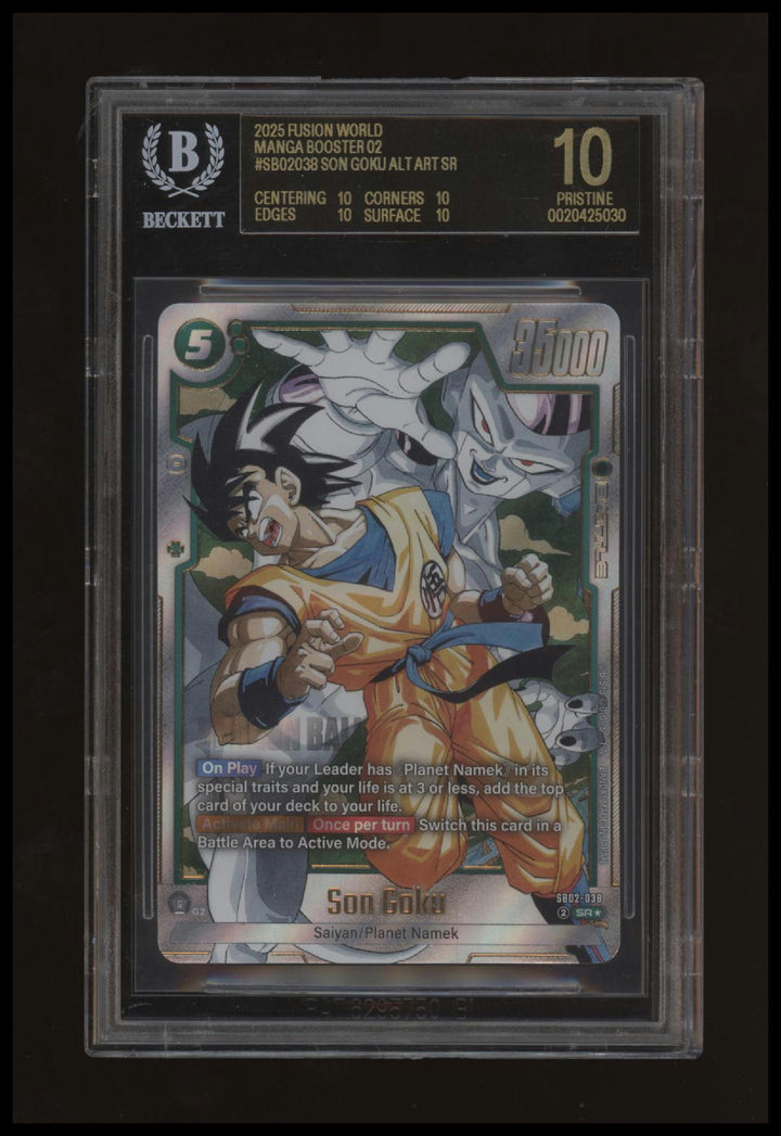 DragonBall Super- Fusion World - Son Goku - SB02-038 - BGS 10 - Black Label