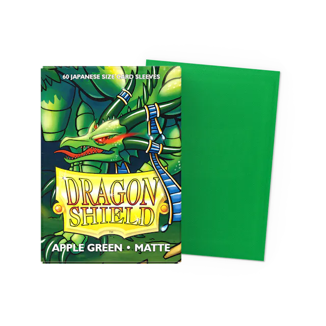 dragon shield mini card sleeves Dragon Shield 60ct Mini Matte Apple Green