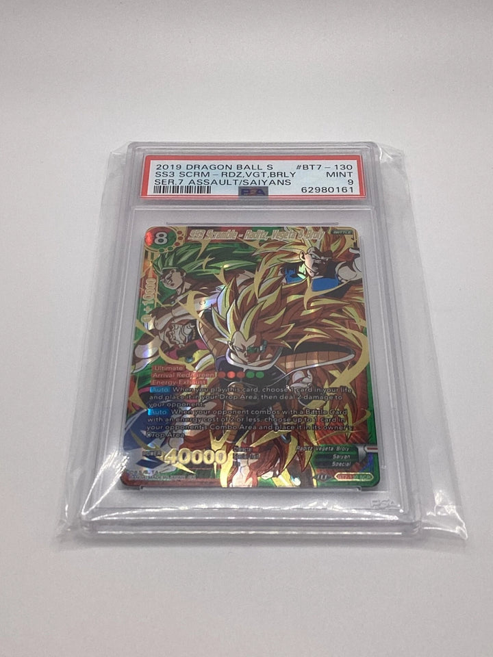 DragonBall - SS3 Scramble Raditz, Vegeta & Broly - BT7-130 - SCR - PSA 9 #3 🔥🔥