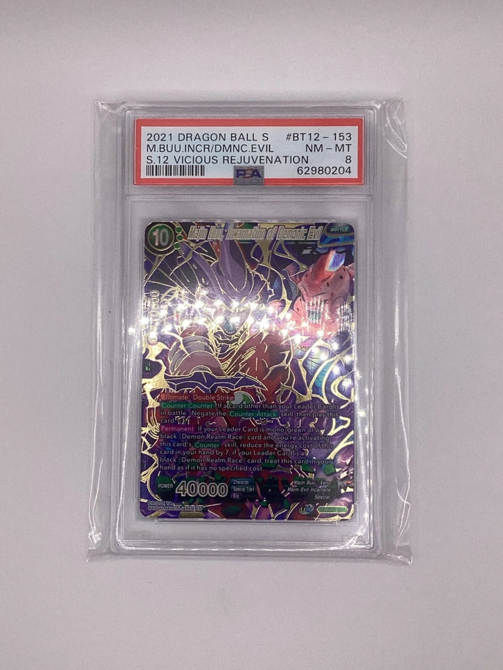 DragonBall - Majin Buu, Incarnation Of Demonic Evil - BT12-153 - SCR - PSA 8 🔥