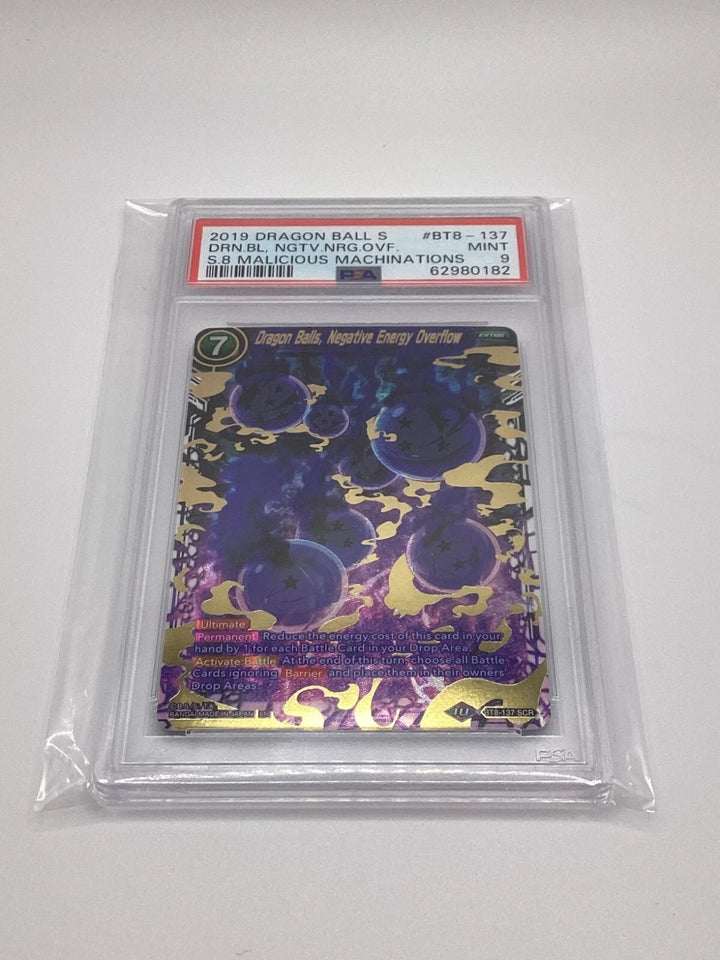 DragonBall - Dragon Balls, Negative Energy Overflow - BT8-137 - SCR - PSA 9 #3🔥