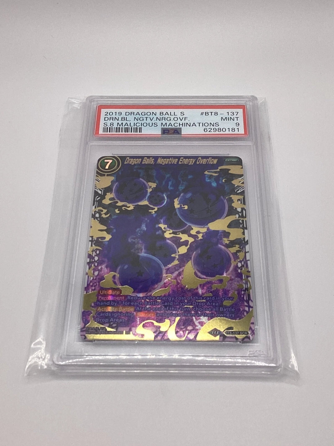 DragonBall - Dragon Balls, Negative Energy Overflow - BT8-137 - SCR - PSA 9 #1🔥