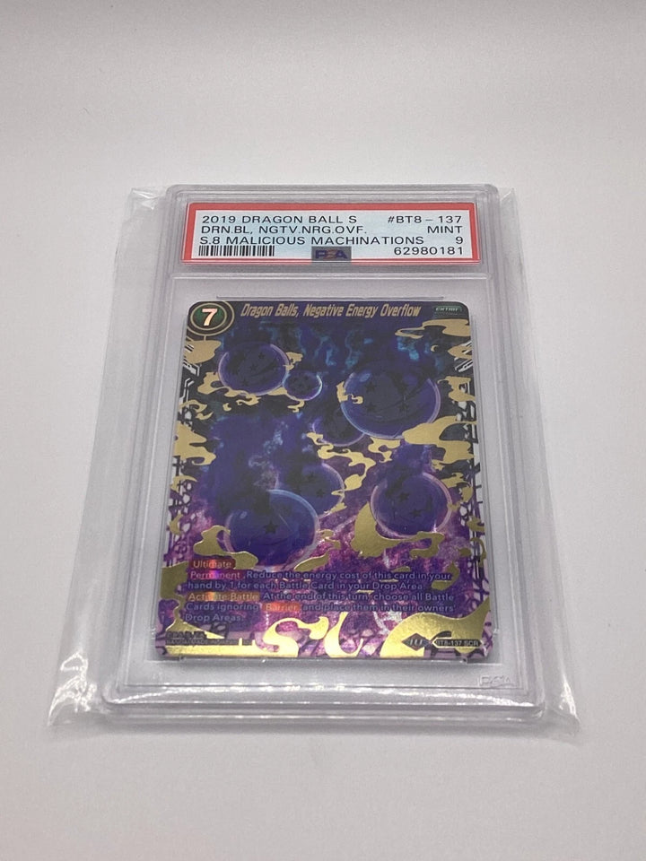 DragonBall - Dragon Balls, Negative Energy Overflow - BT8-137 - SCR - PSA 9 #1🔥