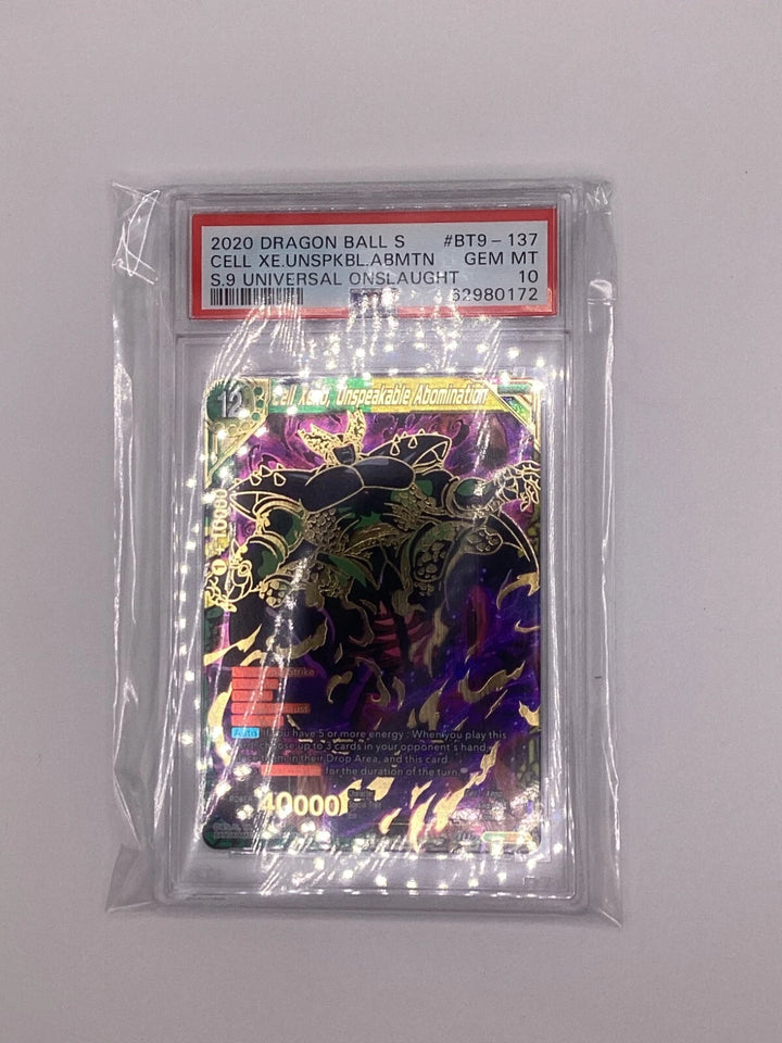 DragonBall - Cell Xeno, Unspeakable Abomination - BT9-137 - SCR - PSA 10 🔥🔥